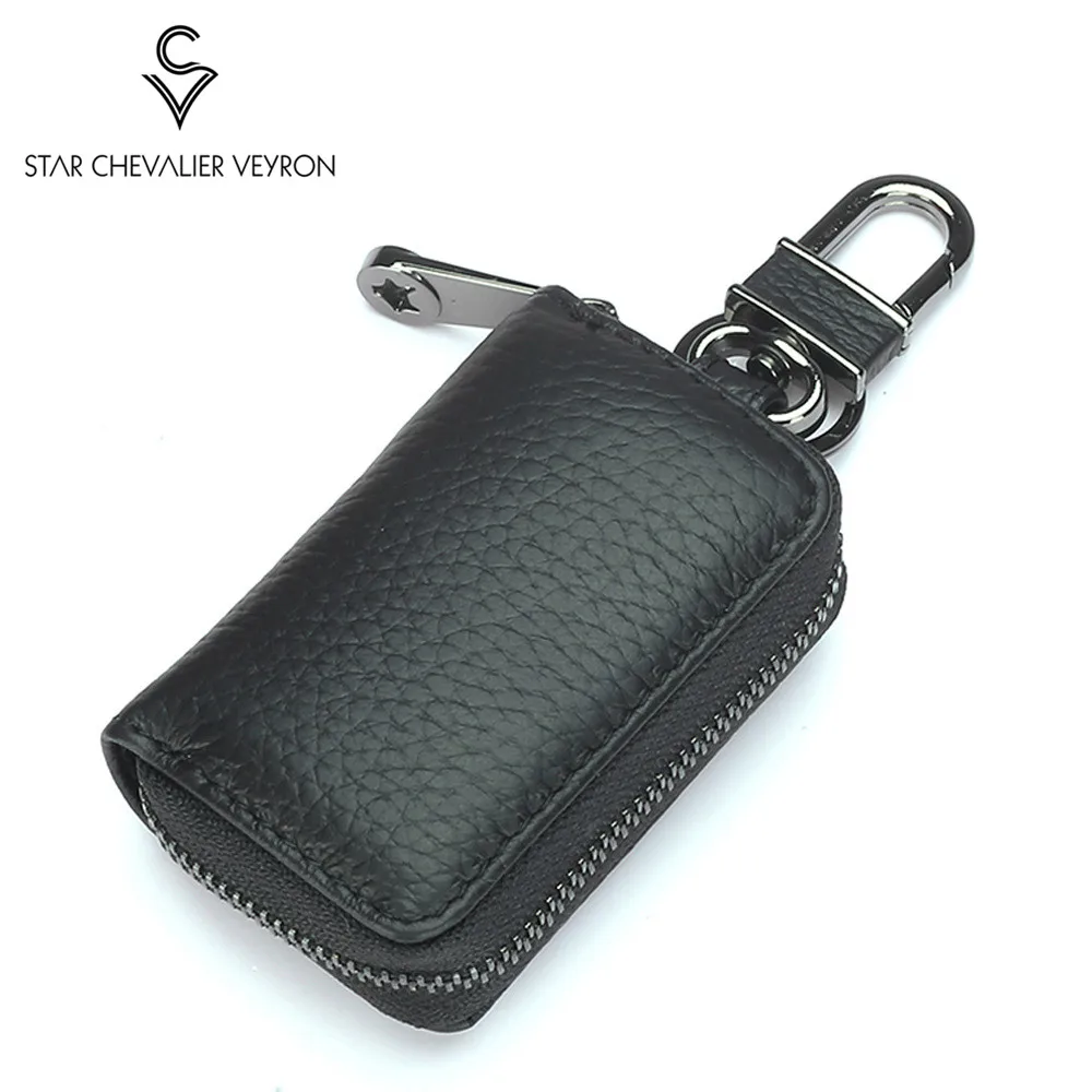 Ключница для автомобильных ключей бумажники сумка из натуральной кожи брелок