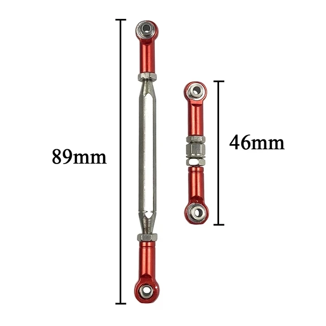 

for MN D90 D91 D96 D99S MS MN90 1/12 RC Car Upgrade Accessories Metal Pull Rod Steering Link Rod Set Parts