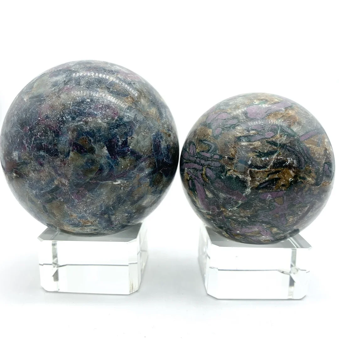 

Natural New Ruby Fuchsite Crystal Sphere Ball Stone Polished Specimen Healing Decor Home Decoration Natural Healing Crystals
