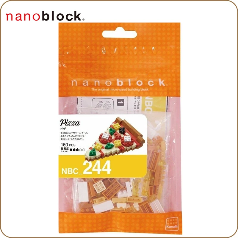 NBC244 Nanoblock пицца Строительные блоки мини Кирпичи Игрушка 160 шт. 12 лет +|Блочные