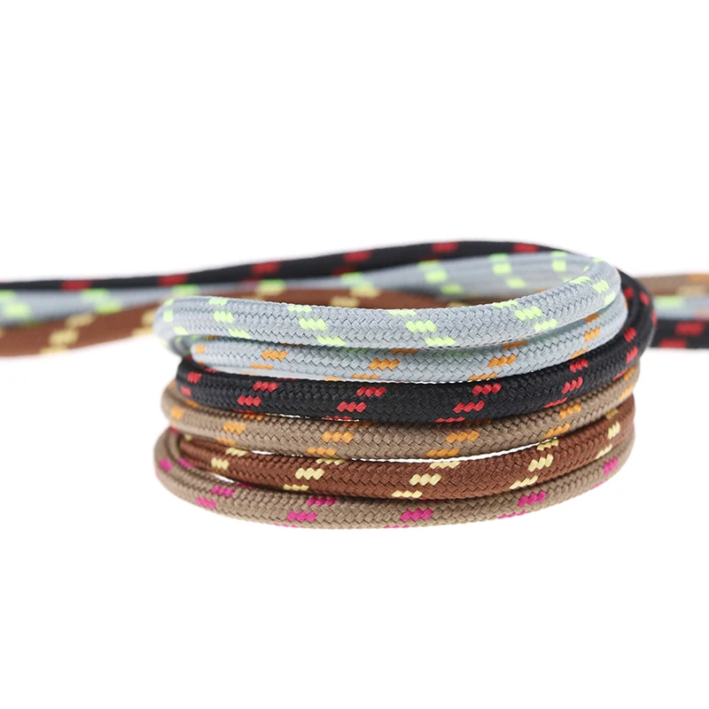 2 пары 120 см двойные круглые полосатые шнурки для обуви унисекс кружевные ботинки