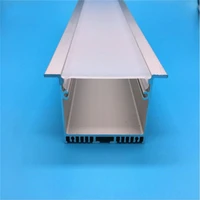 free shipping recessed super wide 35mm height aluminum u channel profile aluminium channel for led strips with spring bracket