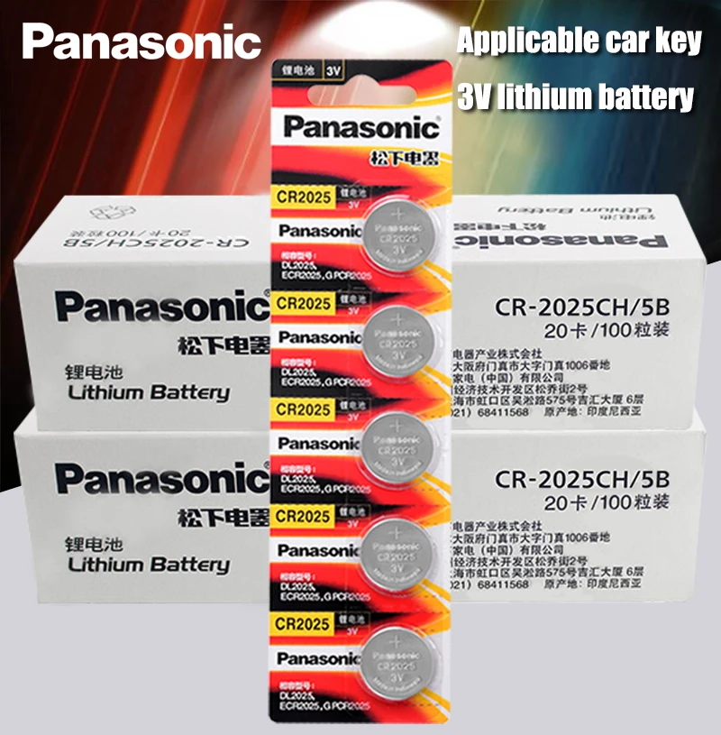 Литиевая батарейка Panasonic cr2025 200 шт./лот cr 2025 3 в|Часовые батарейки| |