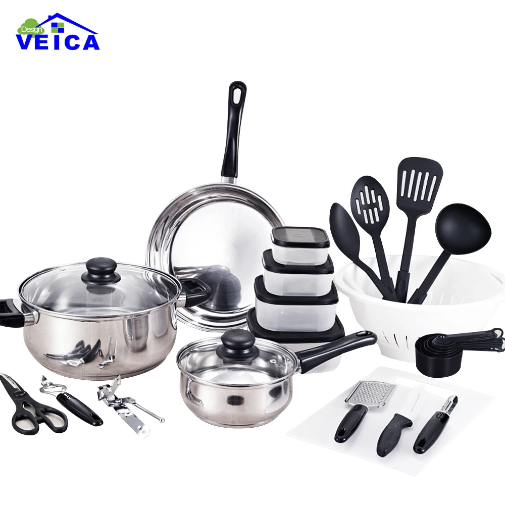 35 шт./компл. наборы посуды чаша кастрюля кухонная ложка для пикника портативная