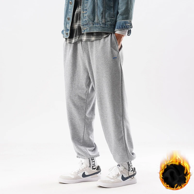 

Лидер продаж 2021, осенне-зимние прямые мужские брюки YIDO с завязками, свободные хлопковые повседневные брюки, кашемировые спортивные брюки