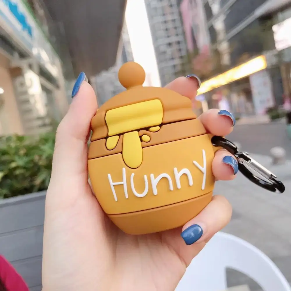 Роскошный уличный мягкий 3D чехол для наушников AirPods 1 2 Чехол Милые силиконовые
