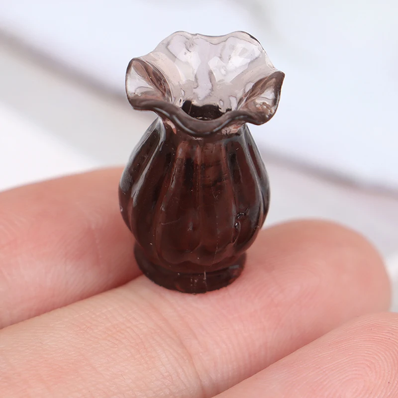 

Dollhouse Miniatures 1:12 Colorful Mini Ceramic Pot DIY Handmade Doll House Kitchen Ceramic Ornament Decora vase