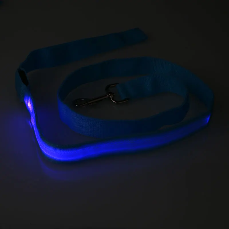 Тяговый поводок безопасности 123 см светящийся светодиод для домашних собак