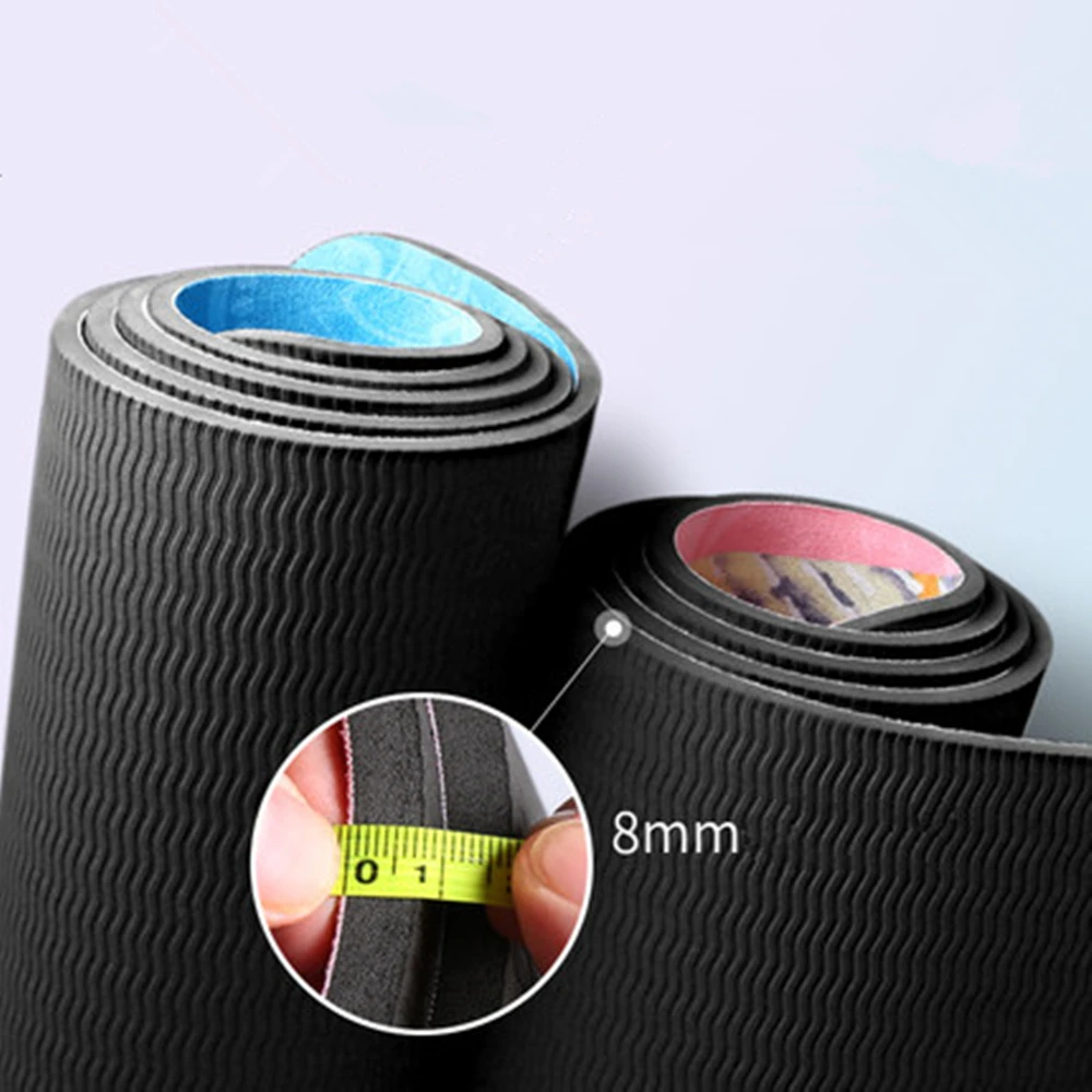 

183cm*100cm*8mm Large Size Non-Slip Yoga Mat Suede Quick Drying Fitness Gym Pilates Meditation Mat Workout Exercise Mat Cushion