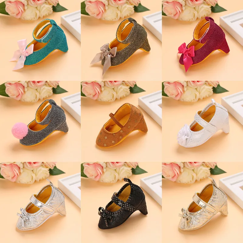 Valen Sina 0-12M Neonato Neonata Tacchi Alti Scarpe Princess Bow First Birthday Party Shoes Photo Props Shoes