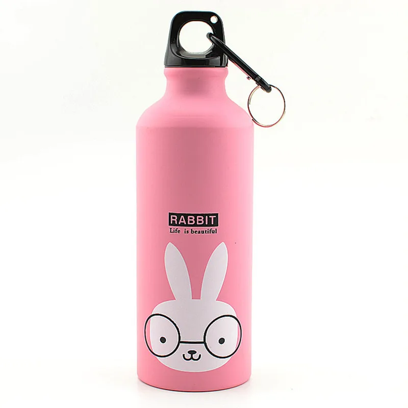 

500ml Aluminum Sports Bottle Portable Gift Cup Animal Pattern Creative Cup New Cartoon Large Capacity Tea Cup