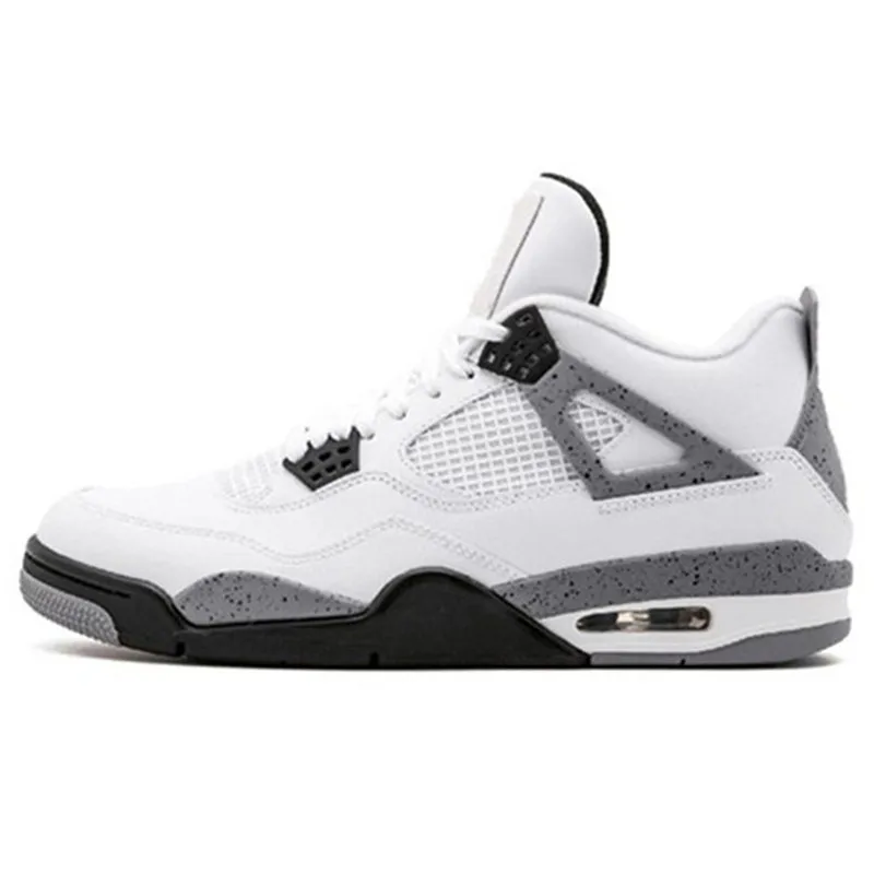 

New Top Quality Men Basketball Shoes Cement Pure Money Bred Royalty Game Royal 4s Sports Shoes Sneaker Thunder White Red Orange