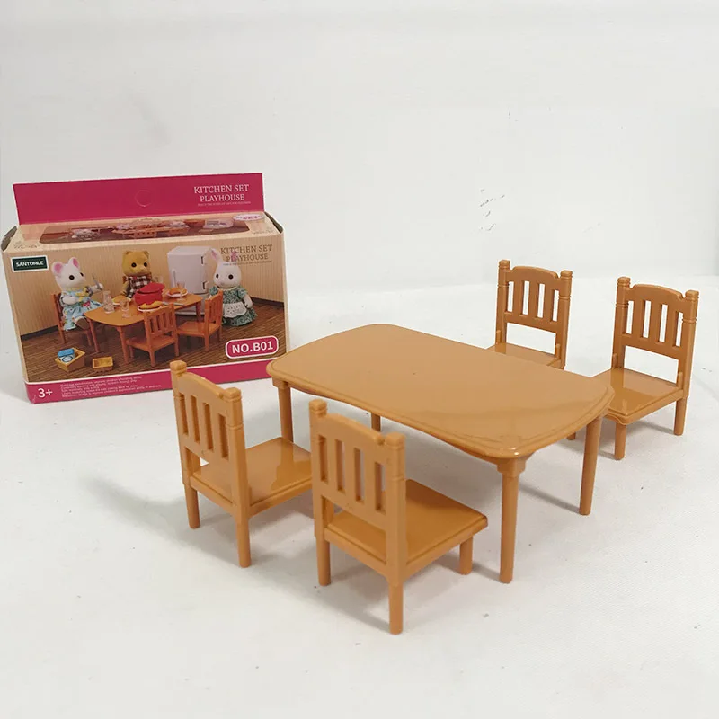 

1:12 Pretend Play Forest Home Villa Furniture Set Toy Forest Animal Family Mini Bedroom Set Mini Living Room Furniture Toy Gift