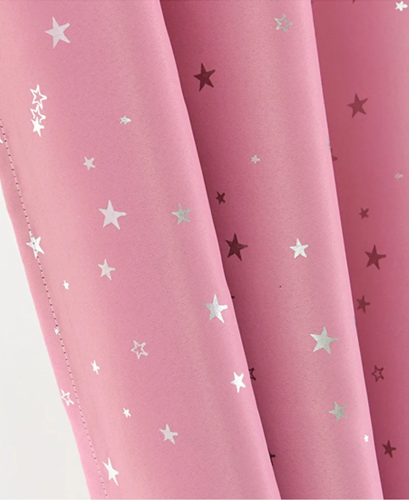 Star Pattern Thermal Door Curtains Blackout Cloth Curtain Grommet Top 5 Colors for Bathroom Kitchen Bedroom Door Balcony DW1233