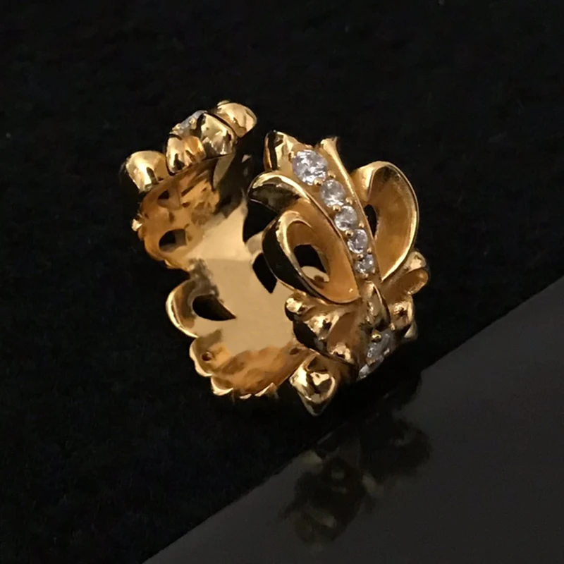 

Новинка 2021 от французского Jiaqi, цветочный набор с люанским хвостом и открытым кольцом с белым бриллиантом, женское модное классическое коль...