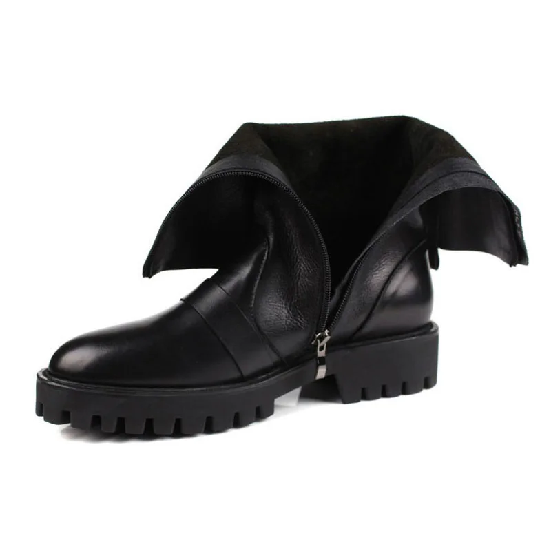 Модная брендовая мужская обувь с высоким берцем из натуральной кожи Мужская до