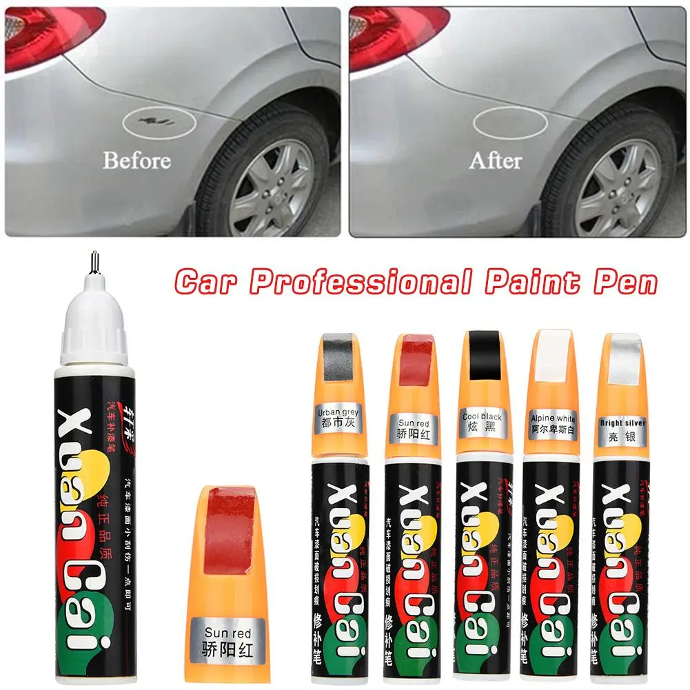 5 Colors 12ml Car paint repair pencil Universal Car Body Scratch Repair Remover Paint Fix Pen Touch Up Pen Auto Care toyota 1co silver auto paint scratch repair pen 12ml