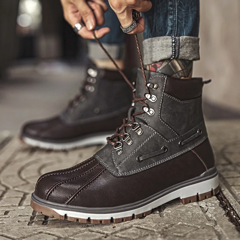 

Casual Sneaker Mens Boots Men Flat Shoes Men's Running 2020 Fashion Hot Sneakers Man Black Causal For Brown Winter