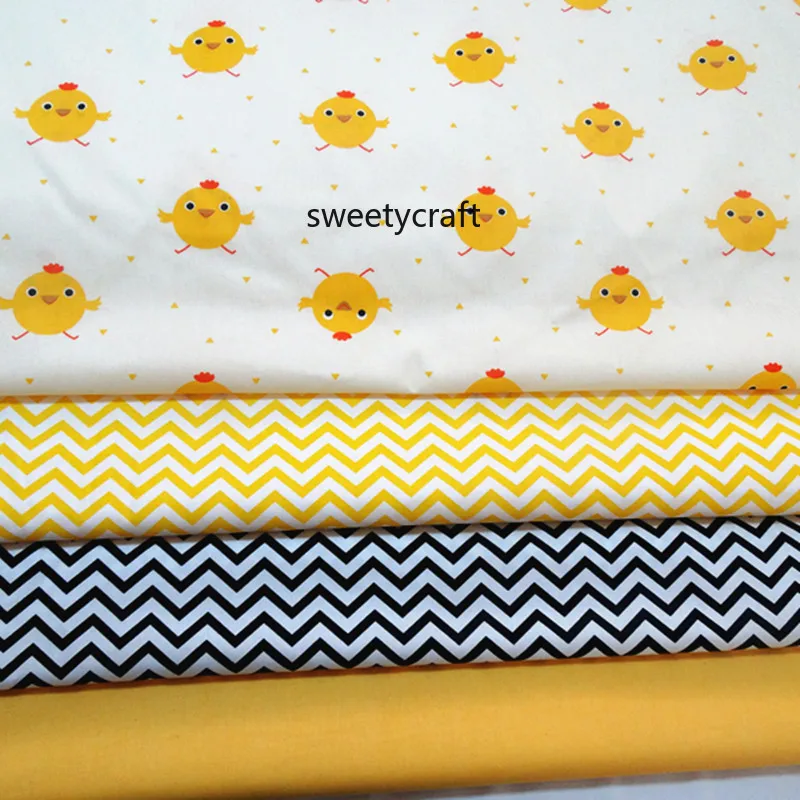 Ткань из 100% хлопка с волнистым принтом в виде курицы ткань сделай сам лоскутное