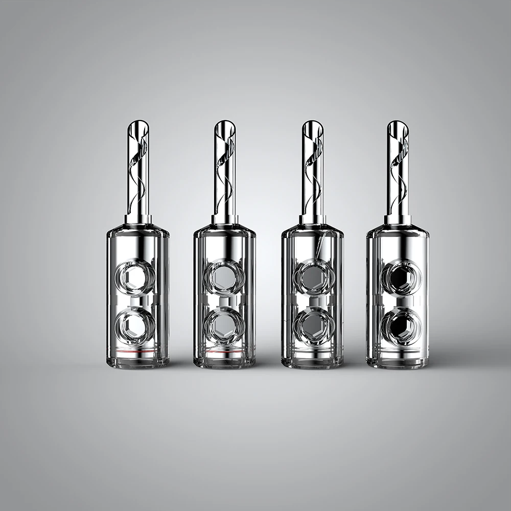 

4 шт. двойные шестигранные винты с блокировкой, родиевое позолоченное покрытие, разъем банан BFA, вилки 5 мм для Hi-Fi аудио AMP CD плеера, динамика, ...