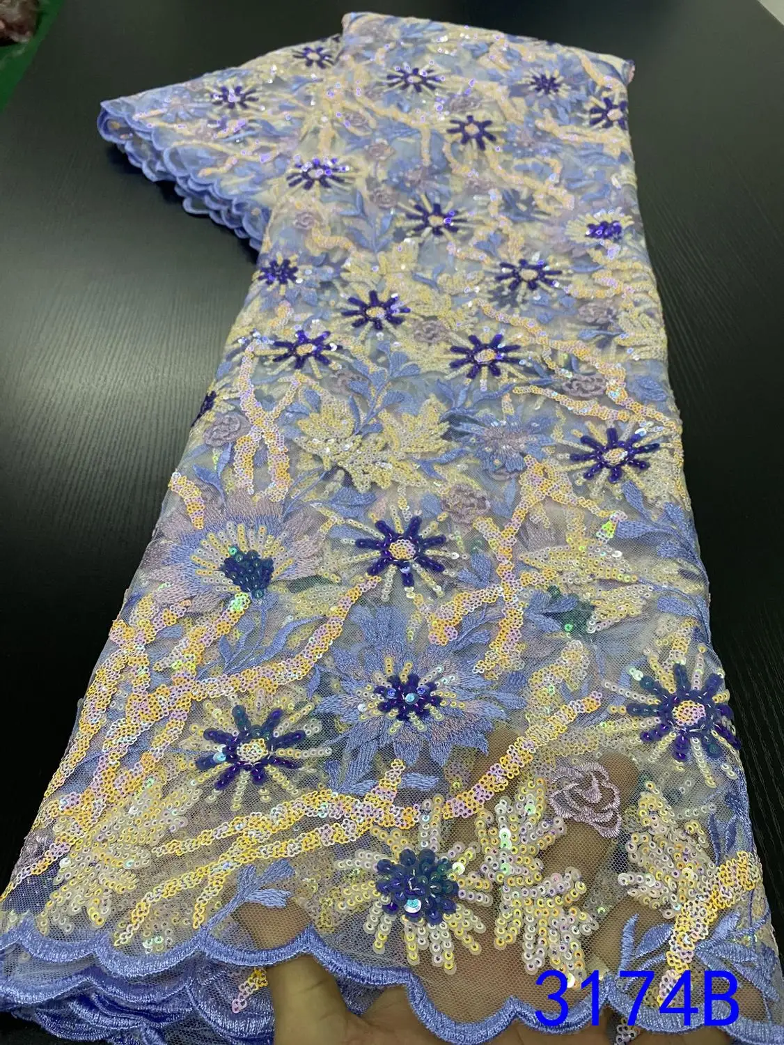 Новое поступление ткань в стиле последовательности нигерийская сетчатая