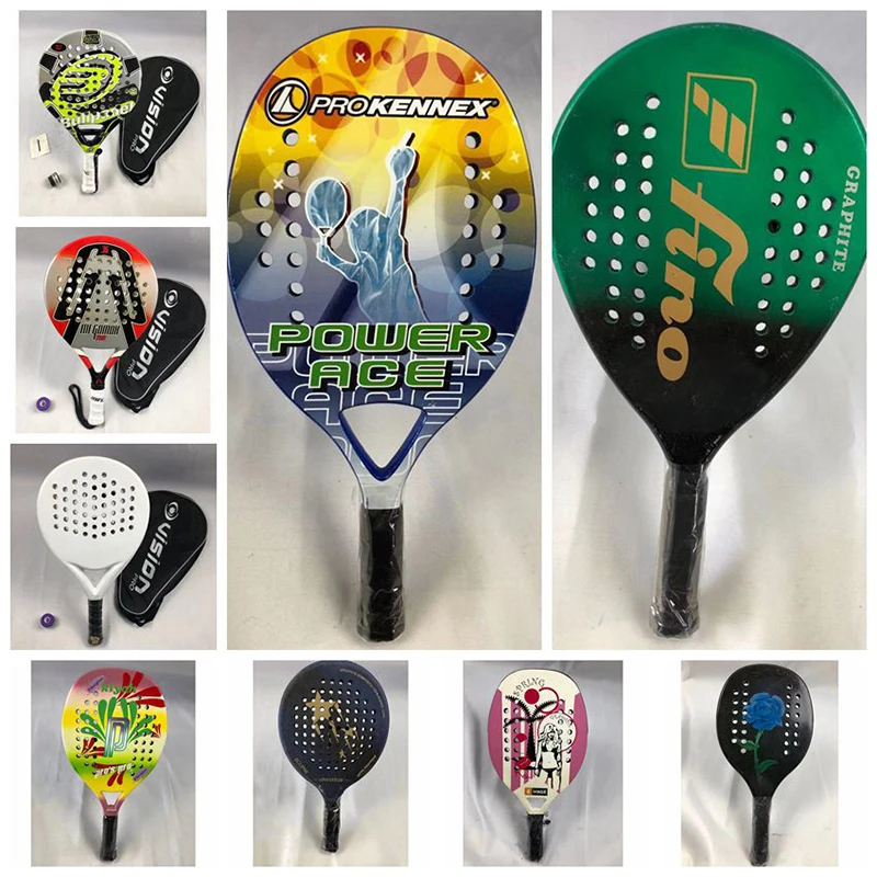 

Пляжная Теннисная ракетка, профессиональная ракетка из углеродного волокна, поверхность EVA, мужские и женские спортивные аксессуары для тр...