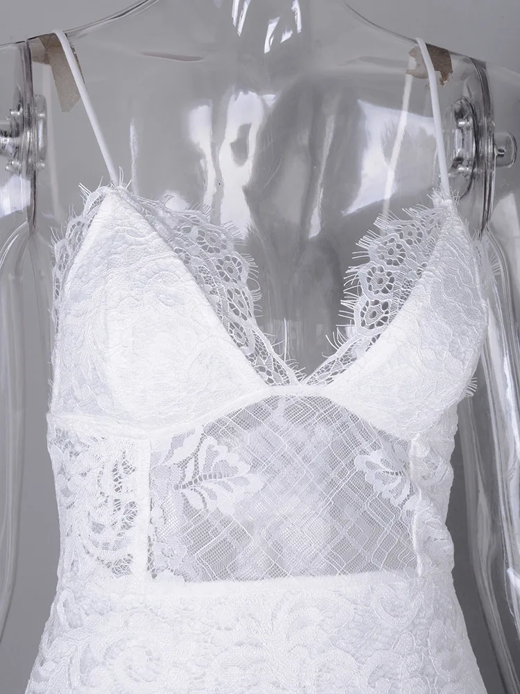 Ажурное Кружевное белое платье с цветочным рисунком сексуальное облегающее