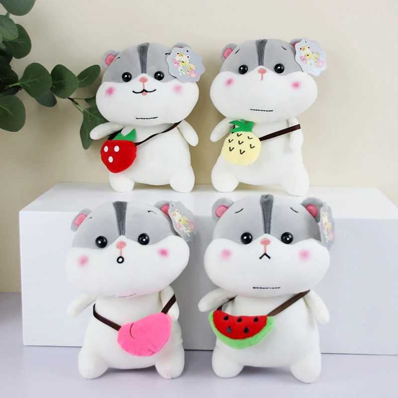 Новый милый плюшевый хомяк с фруктами мягкая плюшевая подушка в виде клубники