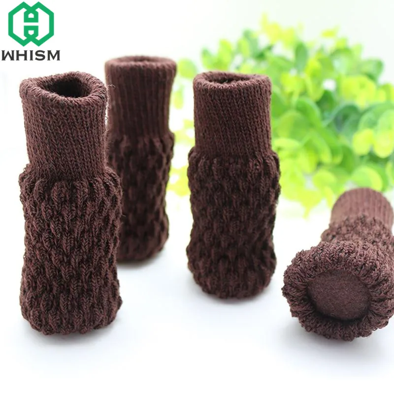 

4PCS Elastic Knitted Chair Leg Socks Furniture Table Feet Legs Sleeve Cover Non-slip Floor Protection Pad Moving Noise Reduction