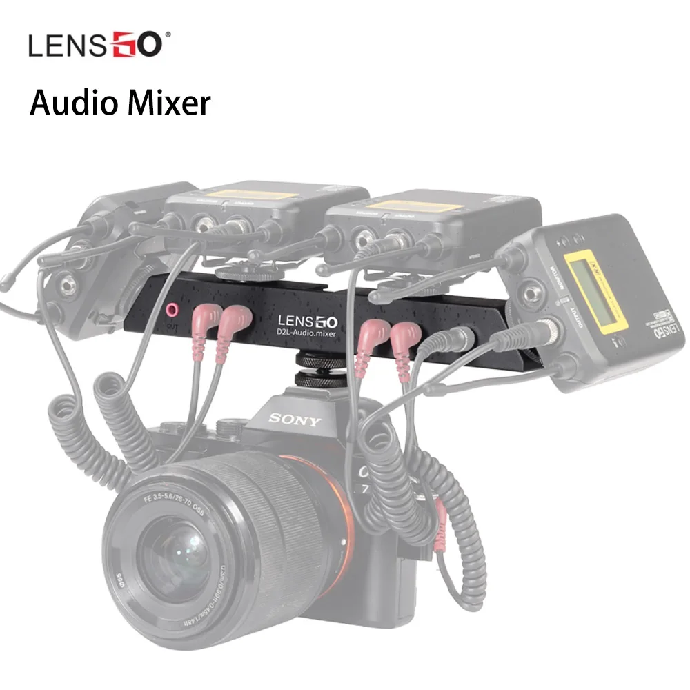 

Lensgo D2L Audio Mixer for Multiple Wireless Microphone system Receiver Kit