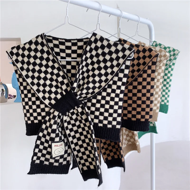 

Women Neck Fake Collars Shawl Female Shirt Knitted Detachable Shirt False Collar Detachable Collar Blouse Half Shirts Collar