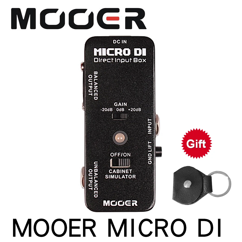 Enlarge MOOER MICRO DI Cabinet Simulator Guitar Pedal DI Box Guitar Effect Pedal Full Metal Shell Guitar Parts & Accessories