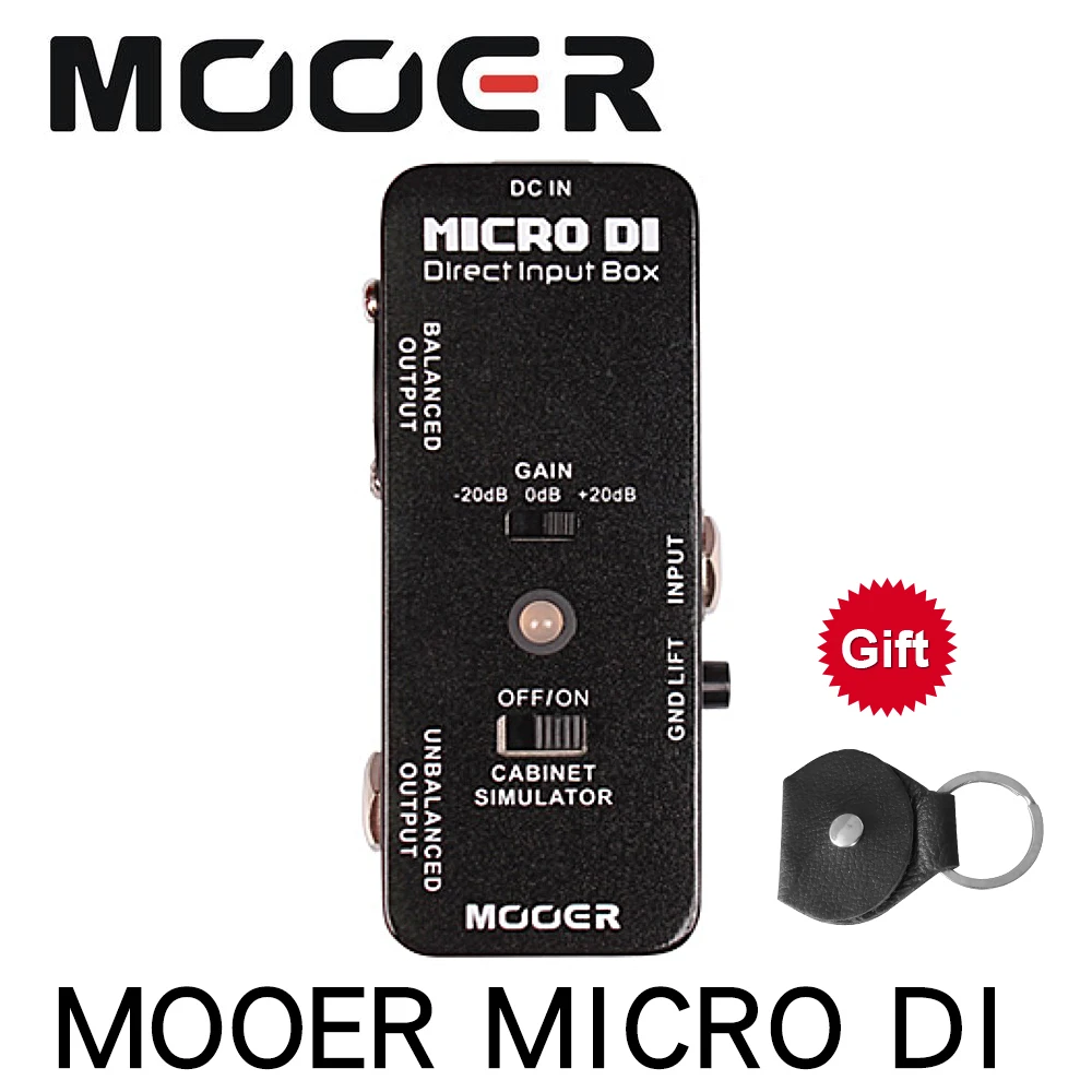 MOOER микро DI кабинет симулятор педаль для гитары коробка гитарная металлический