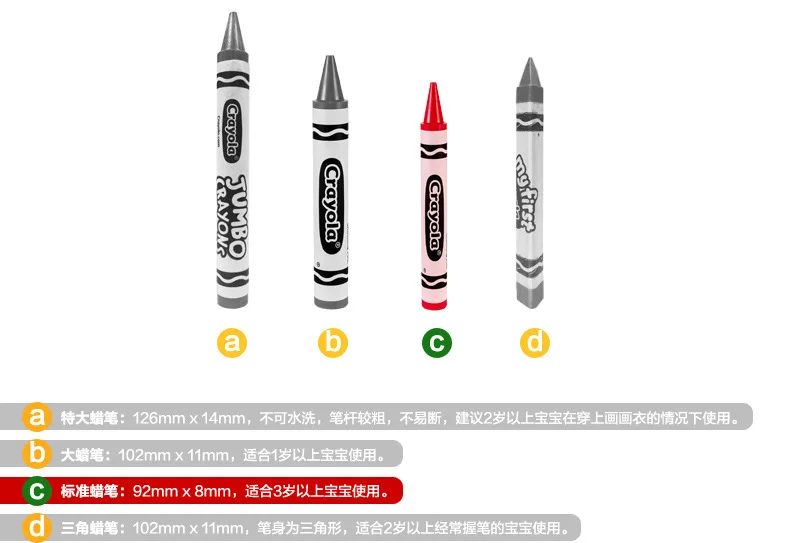 Crayola Crayon 96 цветов детские безопасные Рисованные граффити Изобразительное искусство игрушки 52-0096