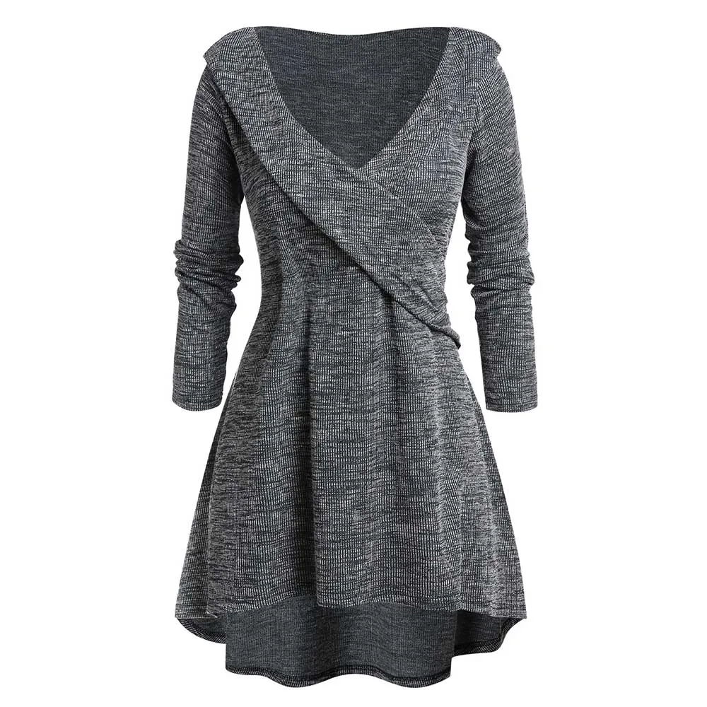 ROSEGAL Плюс Размер Космическая Краска вляпаться Высокий Низкий Свитер Женщин 2019