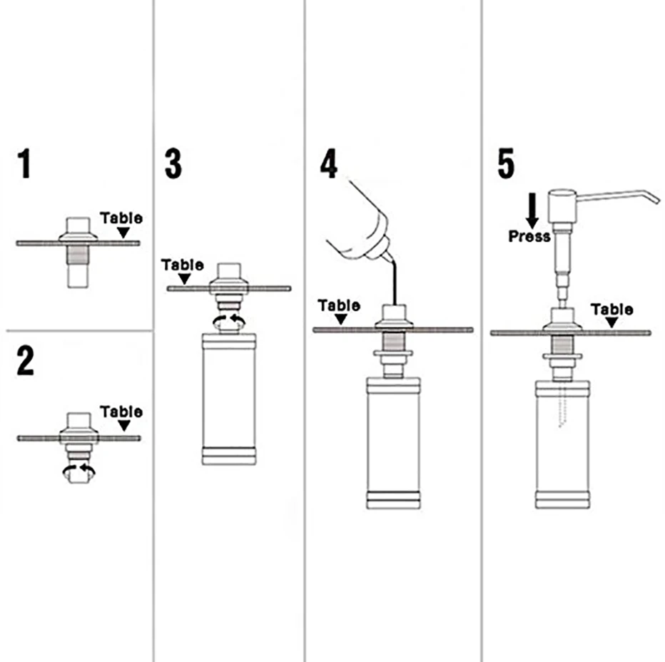 Диспенсер для мыла из нержавеющей стали дозатор с матовым никелем и помпой