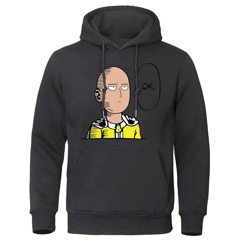 Мужская толстовка с капюшоном One Punch Man Свитшот японского аниме Saitama Sensei
