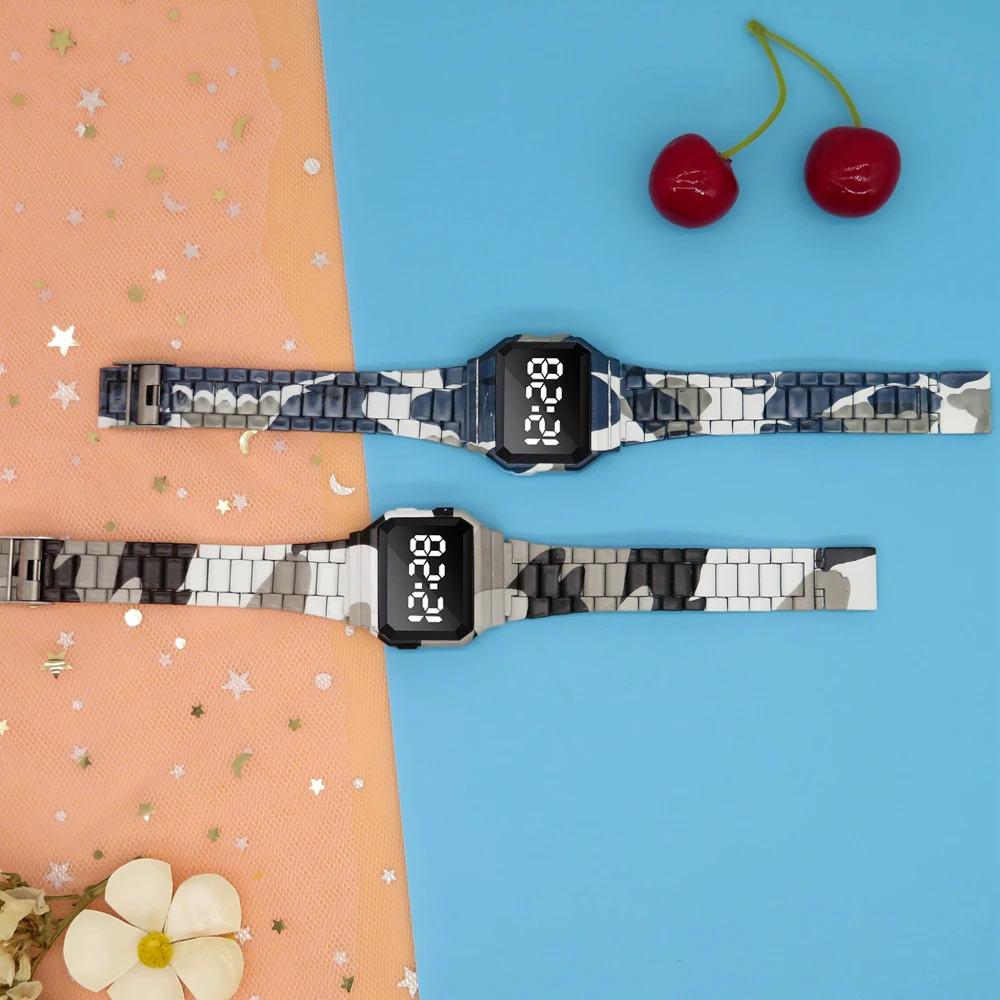 Часы мужские женские унисекс золотые серебряные черные винтажные светодиодные