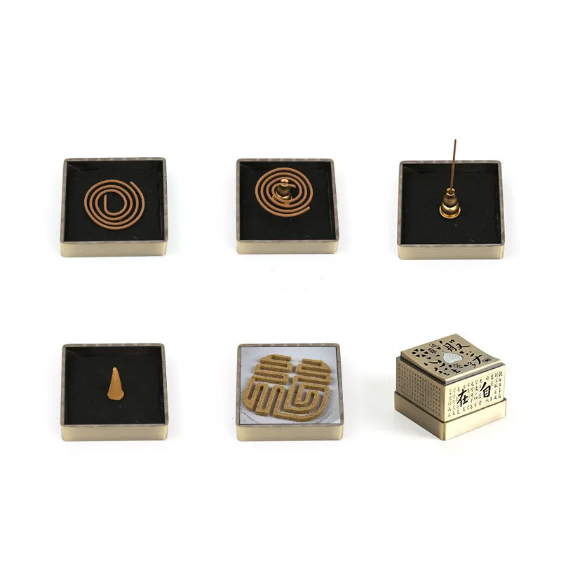 Курильница для благовоний 2 часа с катушкой сандаловое дерево кадило под старину