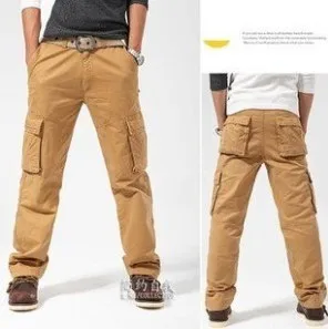 Мужские однотонные уличные брюки молодежные карго из 2021 хлопка 100%|Повседневные