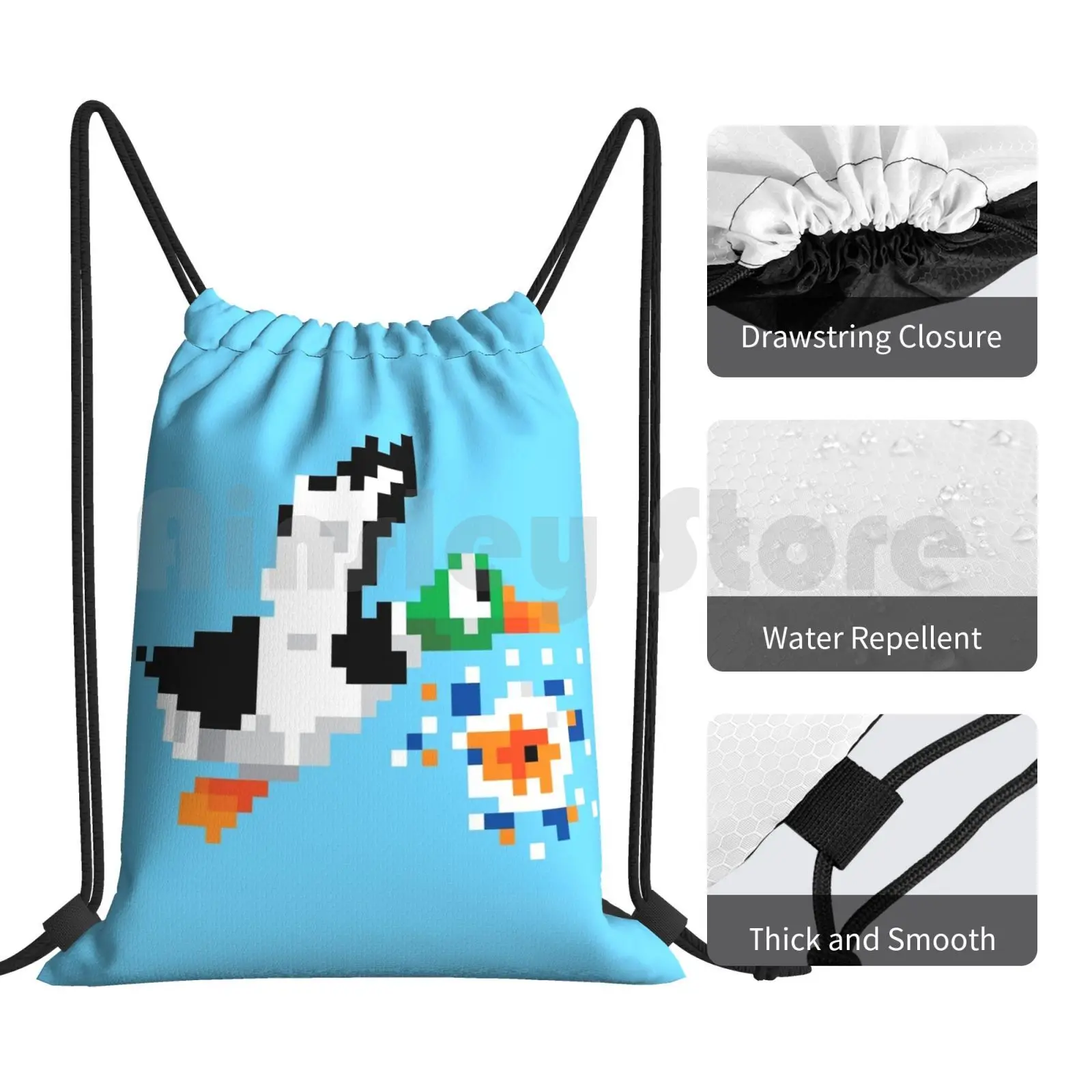 8-битный рюкзак Duck Hunt 'miss' сумка на шнурке спортивная для верховой езды