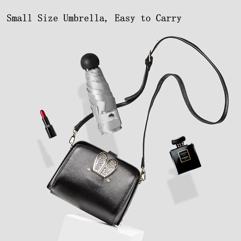 Модный маленький зонт пятислойный с 6 ребрами роскошный защита от солнца УФ-лучей