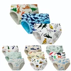 5 шт., Детские хлопковые трусы с принтом динозавров