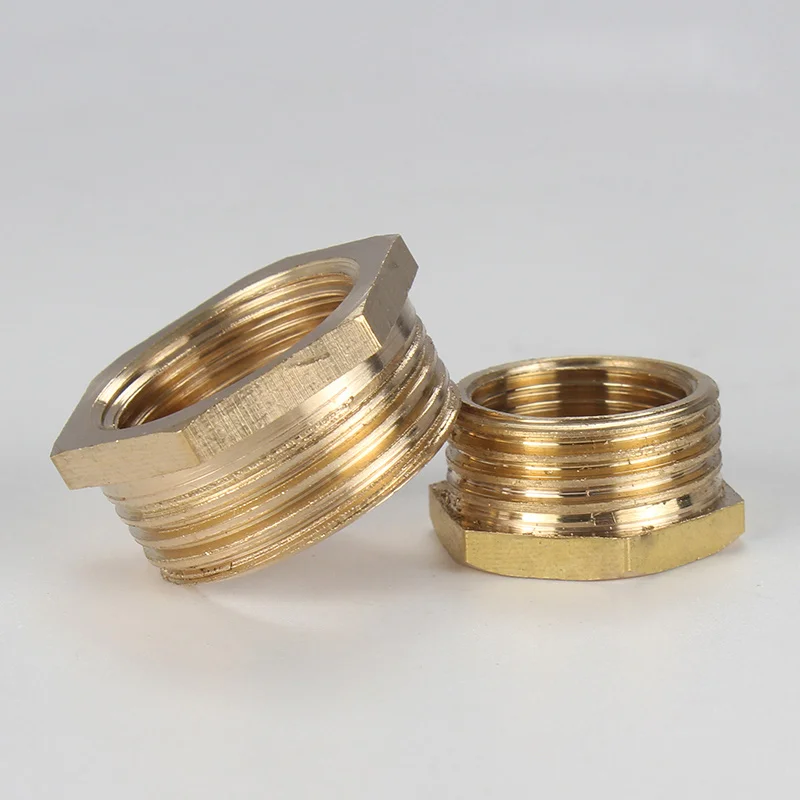 Brass Adapter Fitting BSP Reducing Hexagon Bush Bushing Male to Female Connector Fuel Water Gas Oil 1/8&quot 1/4&quot 3/8&quot 1/2&quot 3/4&quot