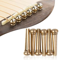 6pcs 1set acoustic guitar string bridge pin brass 6 strings guitar pins stuck replacement guitar parts accessories