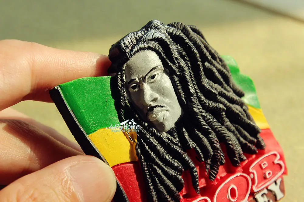 Bob Marley Jamaica Tourist Travel Souvenir 3D Resin Refrigerator Fridge Magnet Craft Gift Idea Home Decor