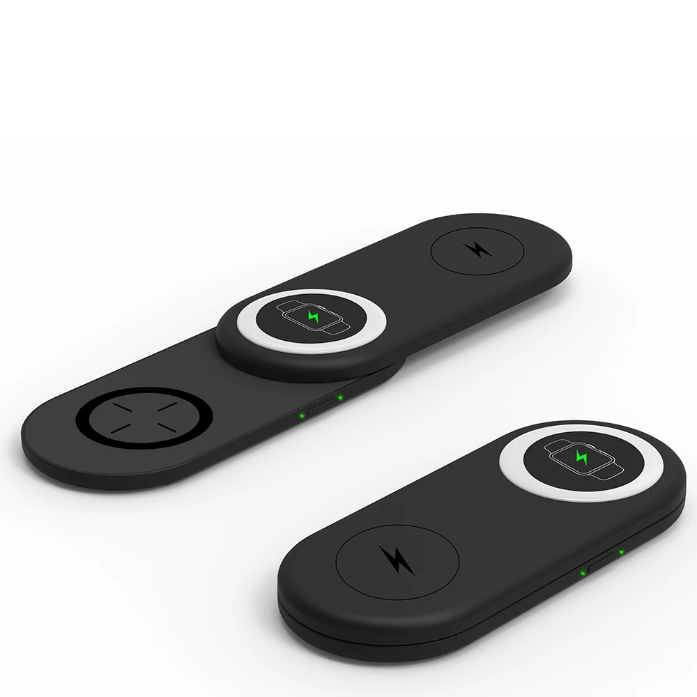 

3 in 1 15W Qi Fast Wireless Charger Dock Station For Apple iWatch AirPods iPhone Phone Quick Induction Charging