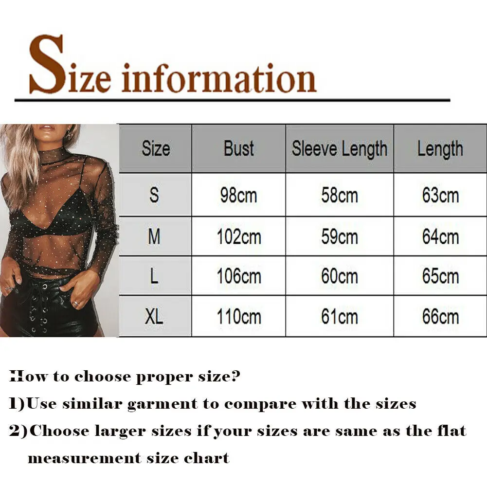 

Women Fashion Sexy Sheer Shirt Mesh Top Famale Long Sleeve See-through Tops Summer Blouse