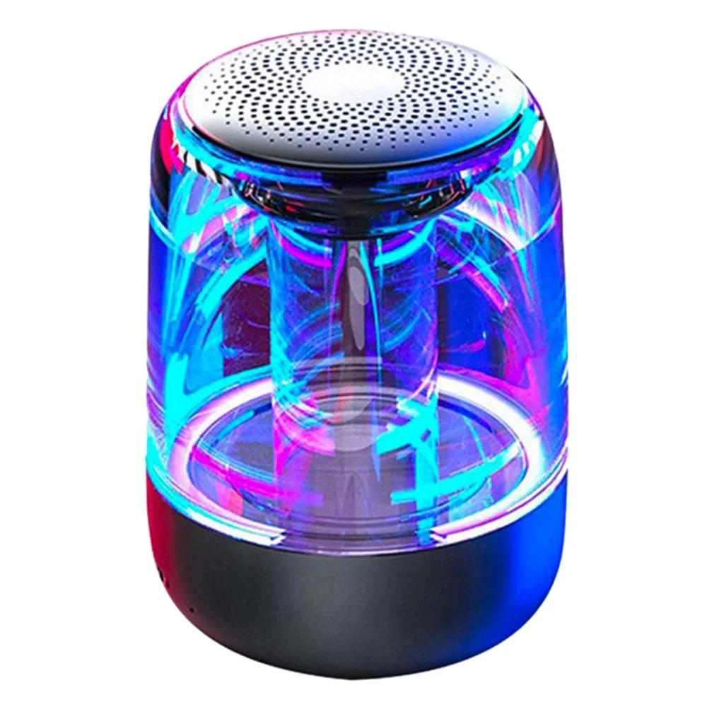 

Mini Wireless Speaker with LED Colorful Lights Portable Bluetooth-Compatible 6D Surround Sound for Indoor Outdoor
