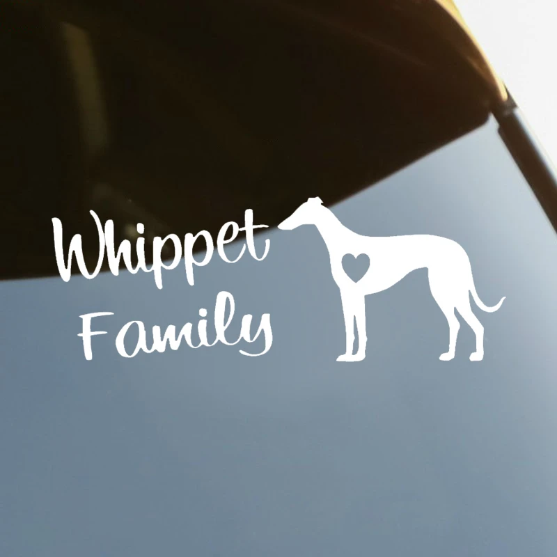 

Whippet Family Dog Die-Cut Vinyl Decal Car Sticker Waterproof Auto Decors on Car Body Bumper Rear Window Laptop #S60194